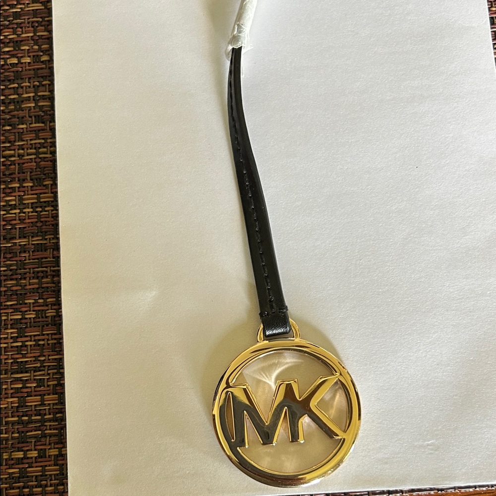 Michael Kors Gold and Black Logo Charm